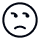 Unhappy face icon representing a slip and fall injury