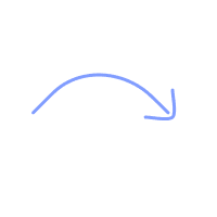 Directional arrow guiding users to the next step in the process